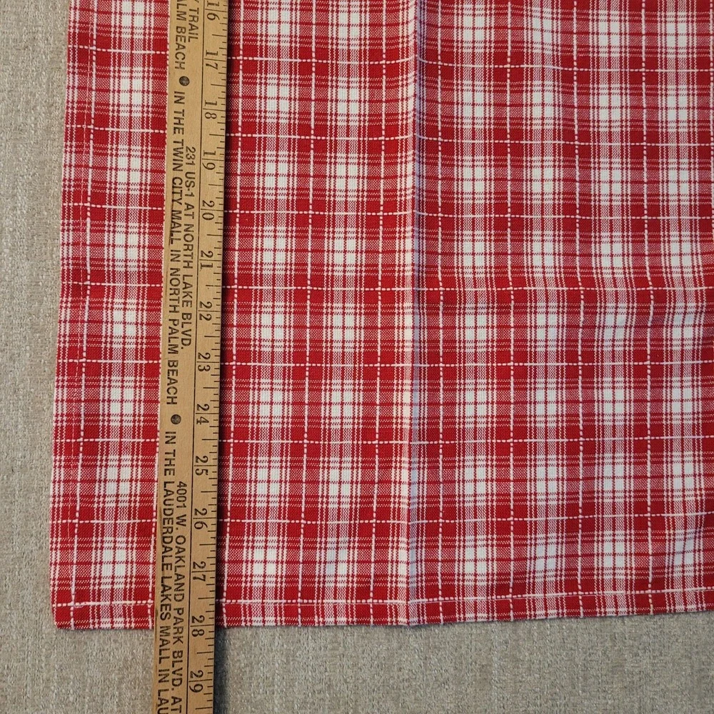 Crate & Barrel Dishtowel Red White Plaid Cotton Set of 5 Cotton‎ New Old stock